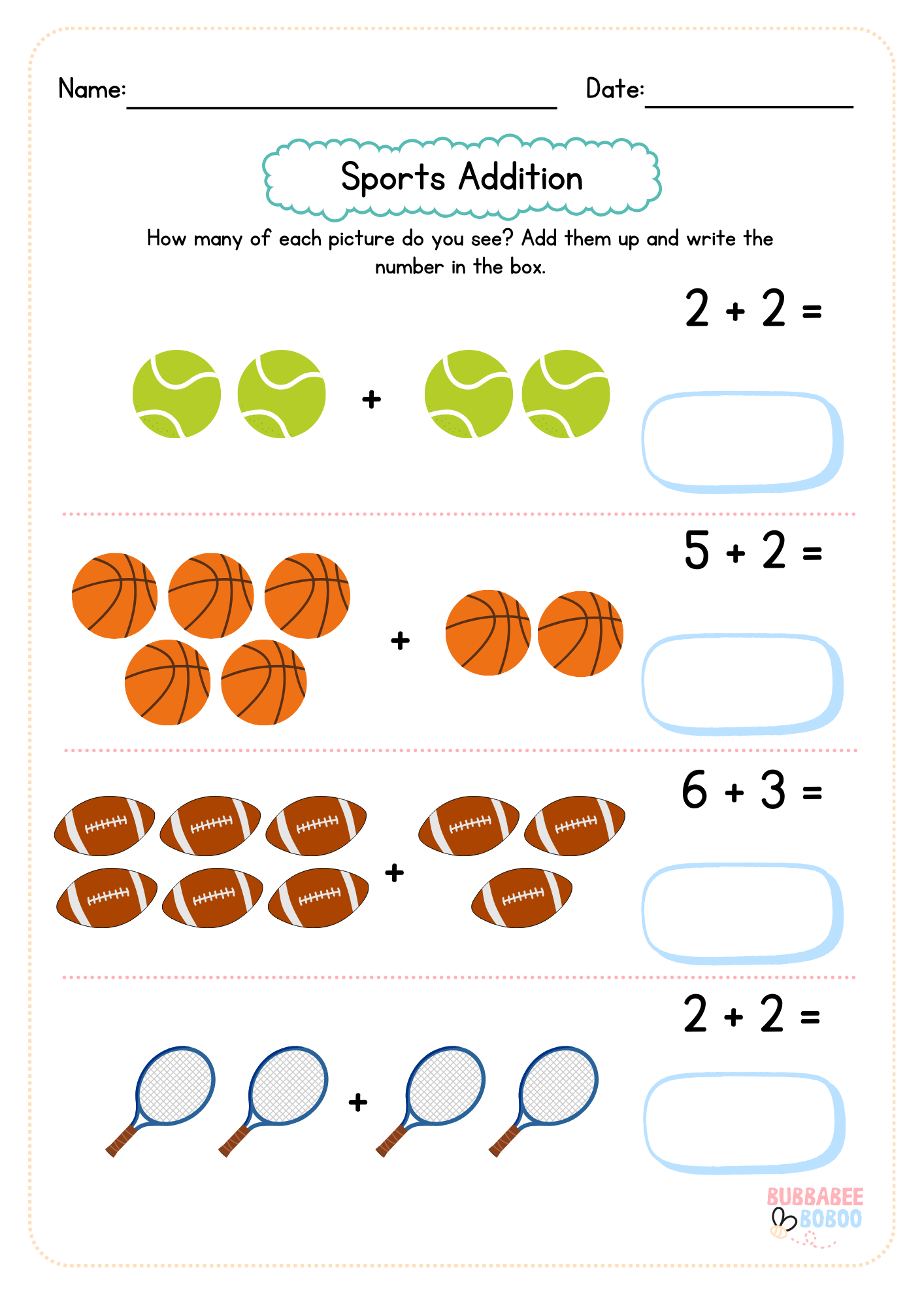 FREE! Ready to Print - Addition Worksheets