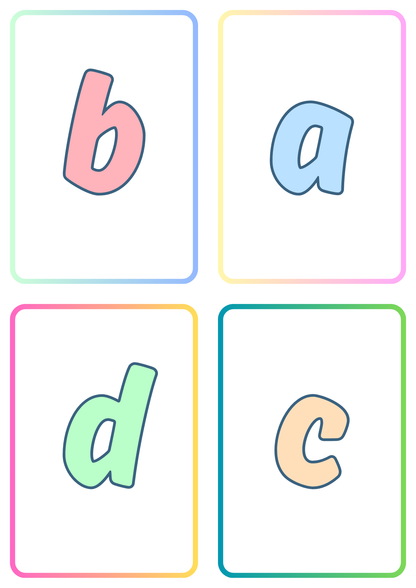 FREE - Ready to Print! Classic Uppercase and Lowercase Alphabet Flashcards
